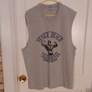 Gray Venice Beach Muscle Tank Top Mens Xlarge